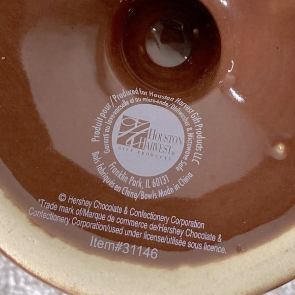 Houston Harvest Hershey Brown Ceramic Sundae Dishes x2 - Picture 11 of 13